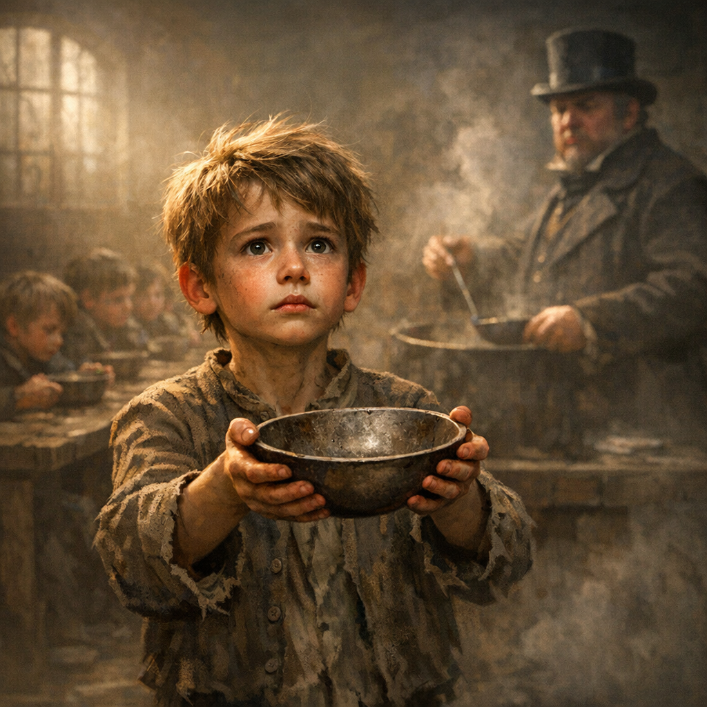 Image for: history of this quote “Please, sir, I want s