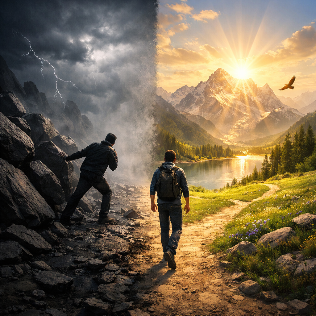 Image for: “Don’t be pushed by your problems, be 