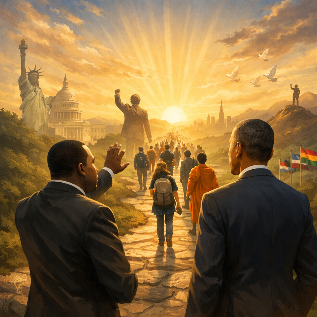 Image for: “We shall overcome because the arc of the mo