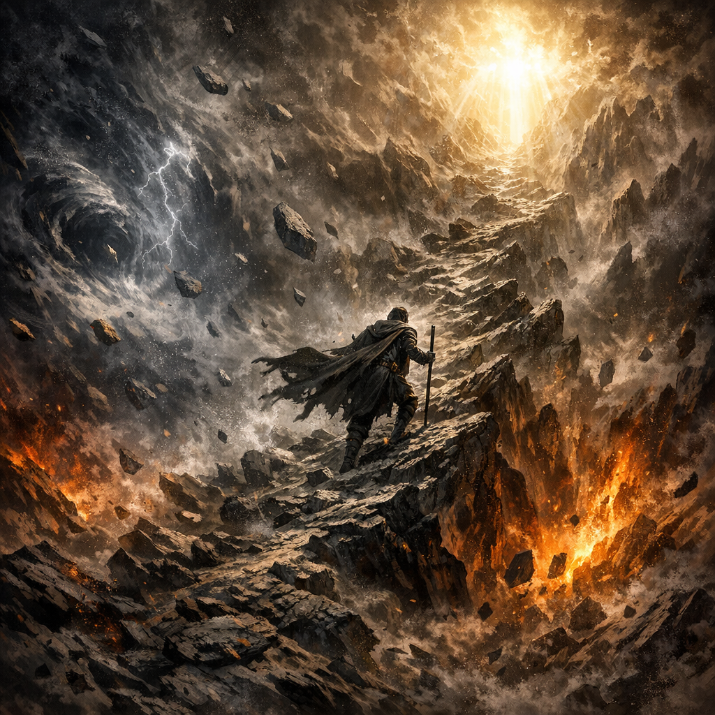 Image for: “Long is the way
And hard, that out of Hell 