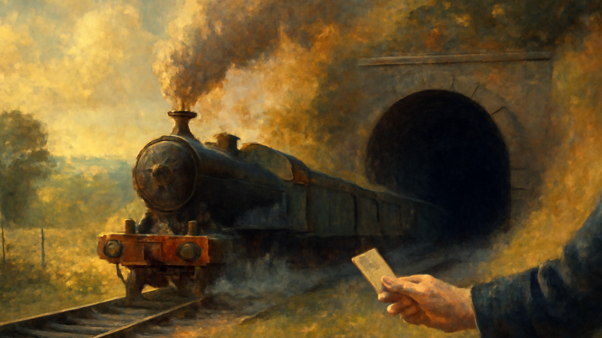 When a train goes through a tunnel and it gets dark, you don’t throw away the ticket and jump off. You sit still and trust the engineer.