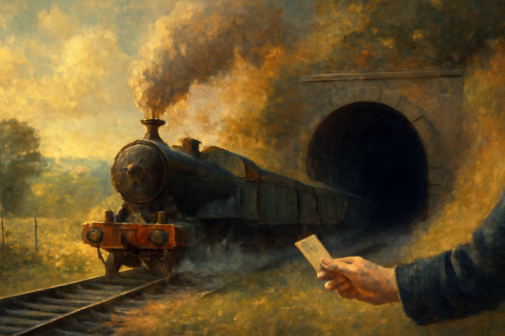 When a train goes through a tunnel and it gets dark, you don’t throw away the ticket and jump off. You sit still and trust the engineer.