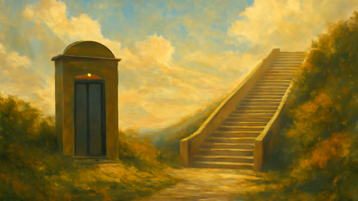 There is no elevator to success, you have to take the stairs.