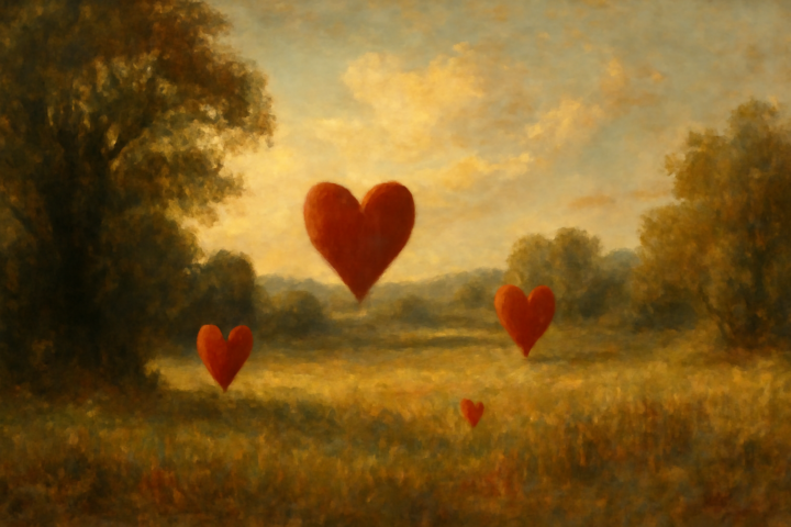 Two hearts in love need no words.