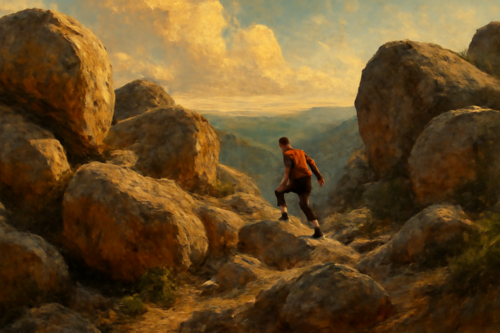 Obstacles don’t have to stop you. If you run into a wall, don’t turn around and give up. Figure out how to climb it, go through it, or work around it.