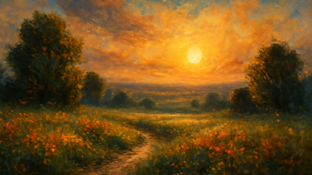 Think of all the beauty still left around you and be happy.