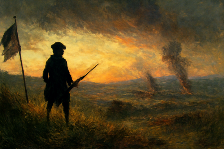 The battle is not to the strong alone. It is to the vigilant, the active, and the brave. A small, disciplined militia can not only hold out against a larger force, but drive it back, because what they’re fighting for rightfully belongs to them.