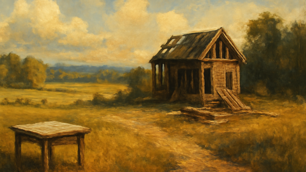 Writing a first draft is like trying to build a house in a strong wind.