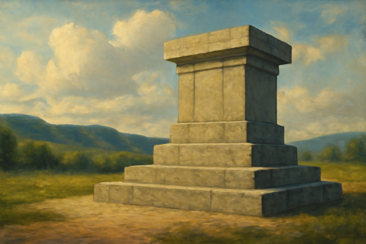 A man who builds his own pedestal had better use strong cement.