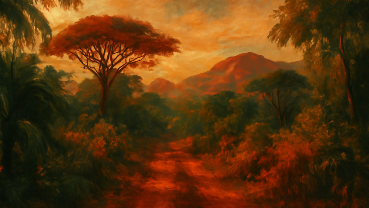 What is Africa to me: Copper sun or scarlet sea, Jungle star or jungle track, Strong bronzed men, or regal black Women from whose loins I sprang When the birds of Eden sang?