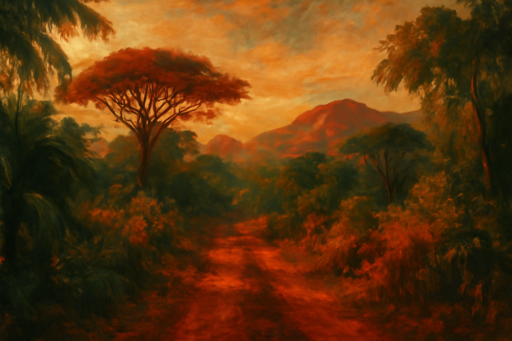 What is Africa to me: Copper sun or scarlet sea, Jungle star or jungle track, Strong bronzed men, or regal black Women from whose loins I sprang When the birds of Eden sang?