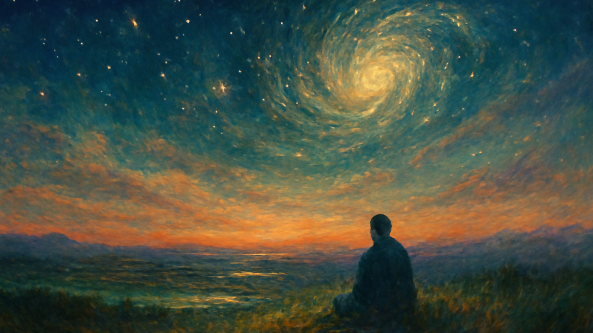 Through our eyes, the universe is perceiving itself. Through our ears, the universe is listening to its harmonies. We are the witnesses through which the universe becomes conscious of its glory, of its magnificence.