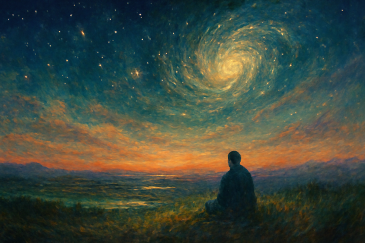 Through our eyes, the universe is perceiving itself. Through our ears, the universe is listening to its harmonies. We are the witnesses through which the universe becomes conscious of its glory, of its magnificence.