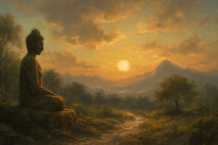 Our life is shaped by our mind; we become what we think. Suffering follows an evil thought as the wheels of a cart follow the oxen that draws it. Our life is shaped by our mind; we become what we think. Joy follows a pure thought like a shadow that never leaves.