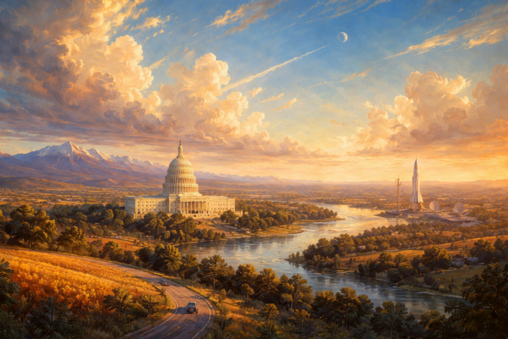 A man may die, nations may rise and fall, but an idea lives on.