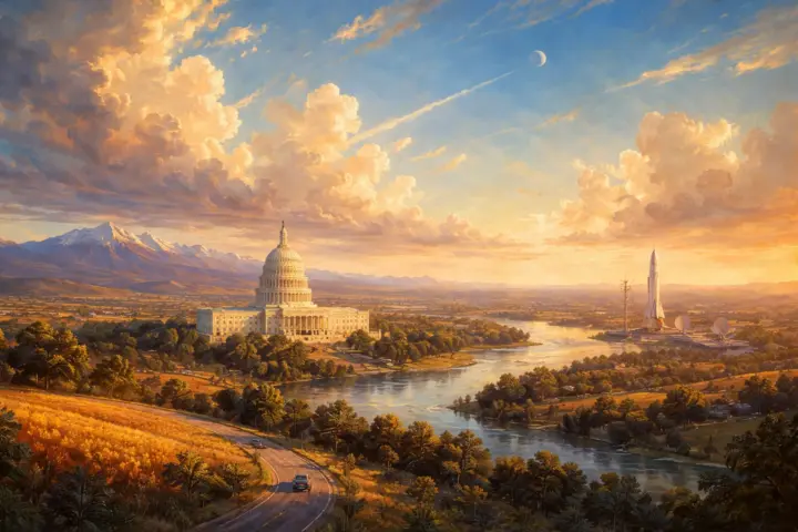 A man may die, nations may rise and fall, but an idea lives on.